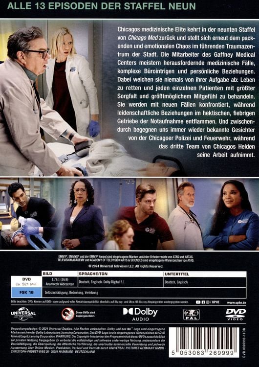 Produktbild: Chicago Med - Staffel 9 [3 DVDs]