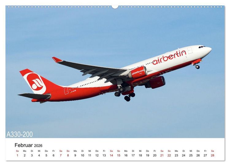 Produktbild: Flugzeuge von Airbus (Wandkalender 2026 DIN A2 quer), CALVENDO Monatskalender