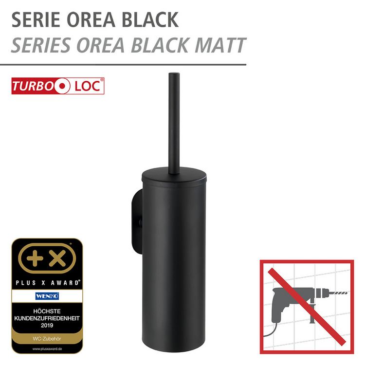 Produktbild: Turbo-Loc&reg; WC-Garnitur Mod. Orea Black Matt geschlossen, Befestigen ohne bohren