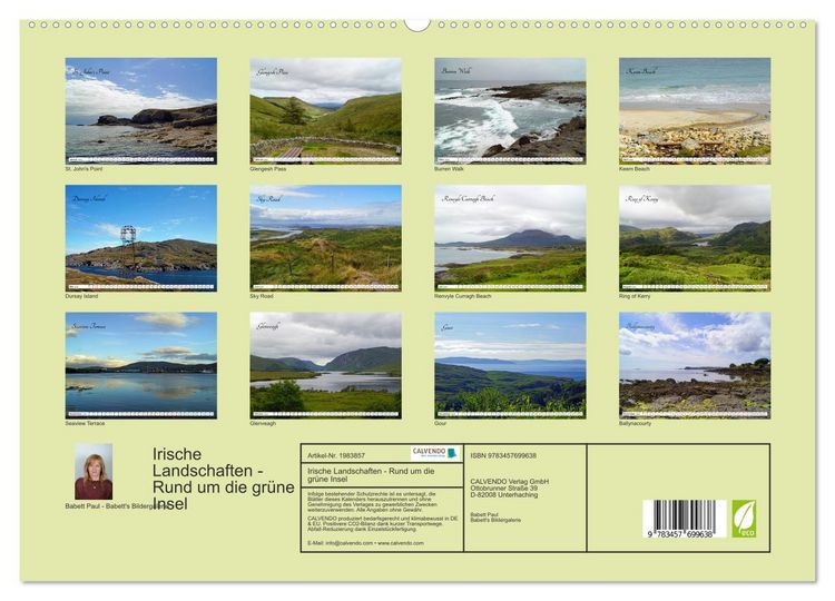 Produktbild: Irische Landschaften - Rund um die gr&uuml;ne Insel (hochwertiger Premium Wandkalender 2026 DIN A2 quer), Kunstdruck in Hochglanz