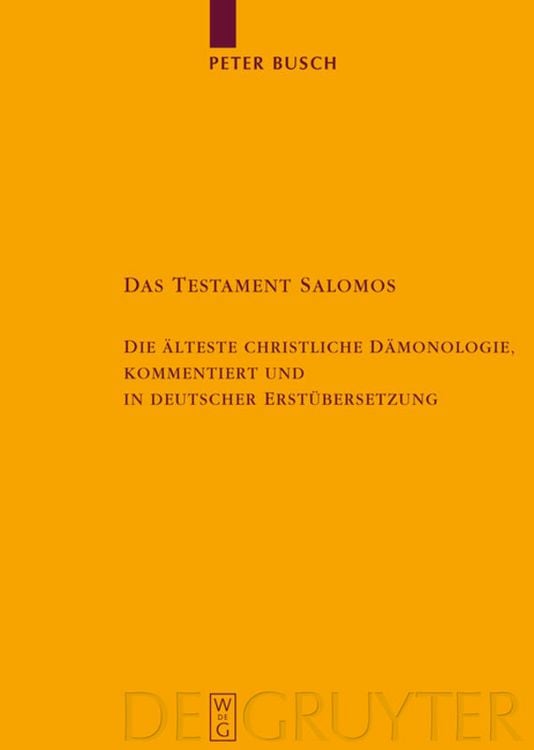 Produktbild: Das Testament Salomos