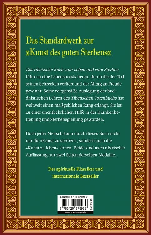 Produktbild: Das tibetische Buch vom Leben und vom Sterben