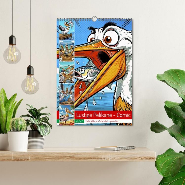 Produktbild: Lustige Pelikane - Comic (Wandkalender 2027 DIN A3 hoch), CALVENDO Monatskalender
