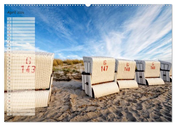 Produktbild: Lichtspiele auf der Halbinsel Dar&szlig; (Wandkalender 2026 DIN A2 quer), CALVENDO Monatskalender