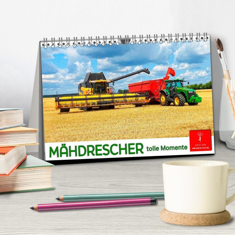 Produktbild: M&auml;hdrescher - tolle Momente (Tischkalender 2026 DIN A5 quer), CALVENDO Monatskalender