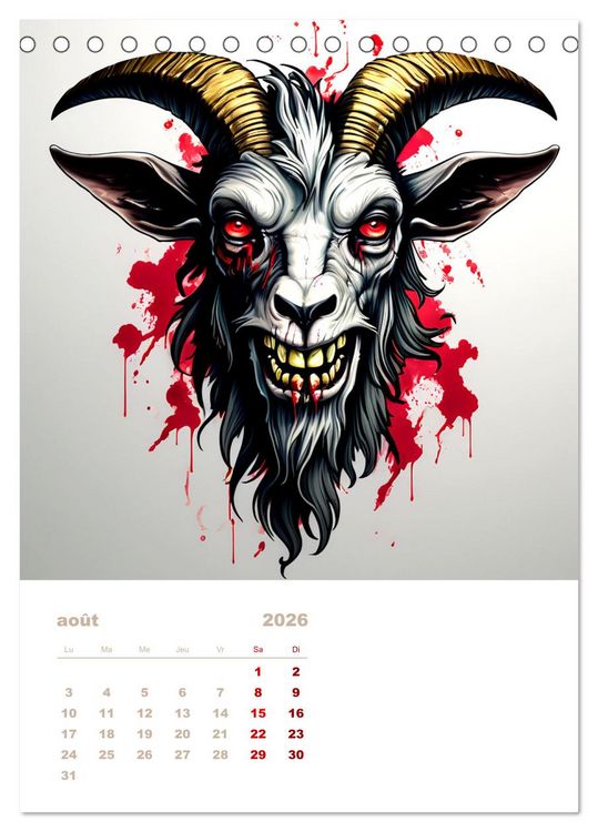 Produktbild: Marche des zombies (Calendrier de bureau 2026 DIN A5 horizontal), CALVENDO calendrier mensuel