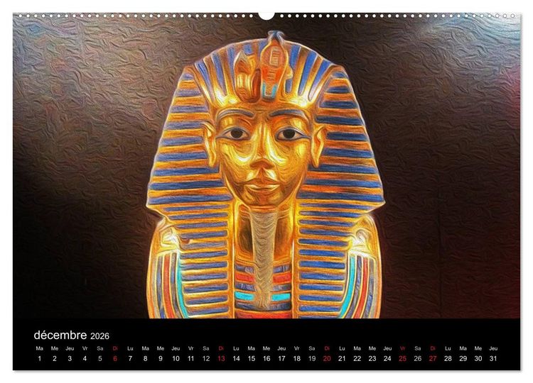 Produktbild: L'&Eacute;GYPTE EN COULEURS (Calendrier mural 2026 DIN A2 vertical) calendrier de bureau