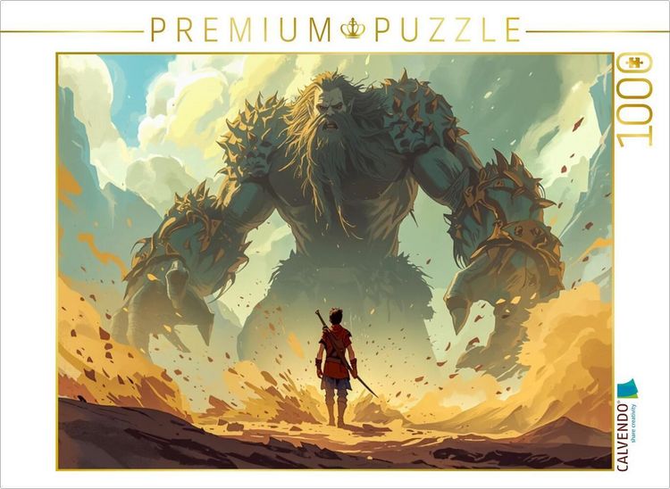 Produktbild: CALVENDO Puzzle Ein Motiv aus dem Kalender David gegen Goliath - Mut besiegt St&auml;rke | 1000 Teile Lege-Gr&ouml;&szlig;e 64x48cm Foto-Puzzle f&uuml;r gl&uuml;ckliche Stunden