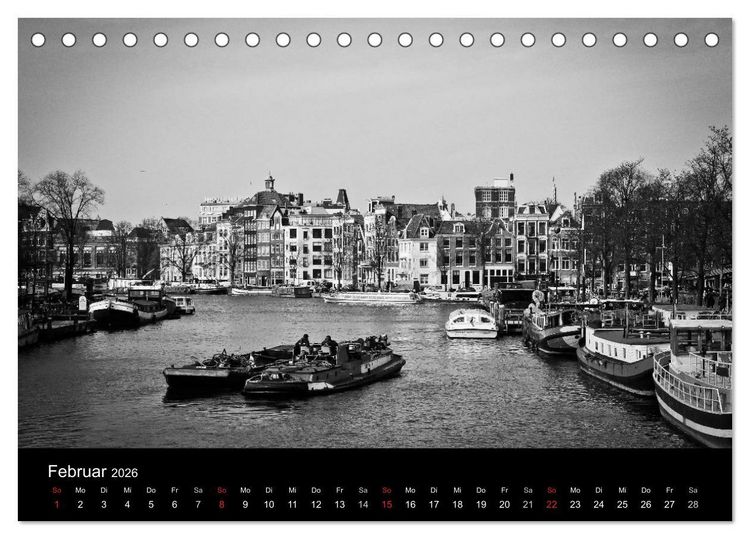 Produktbild: Amsterdam 2026 (Tischkalender 2026 DIN A5 quer), CALVENDO Monatskalender