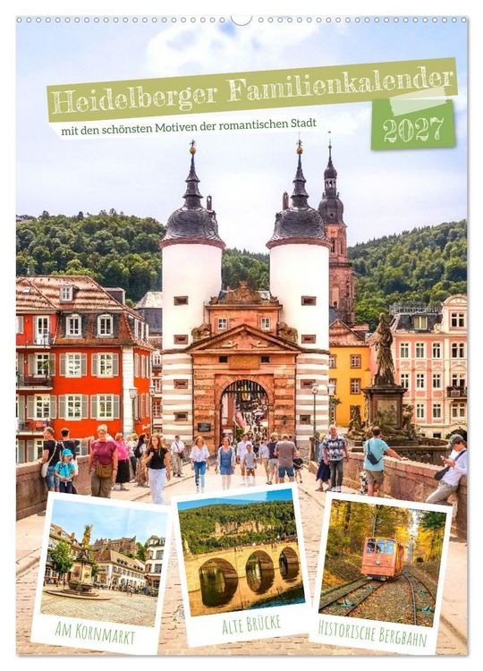 Produktbild: Heidelberger Familienkalender (Wandkalender 2027 DIN A2 hoch), CALVENDO Monatskalender