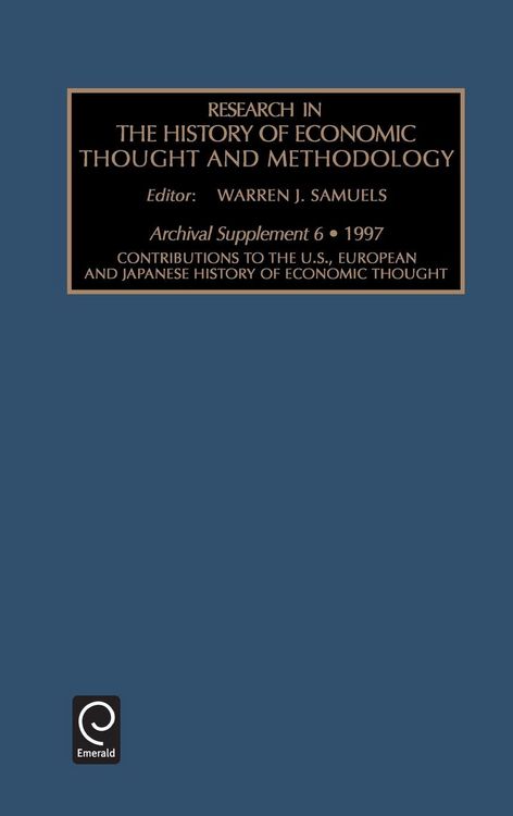 Produktbild: Contributions to the U.S., European and Japanese History of Economic Thought