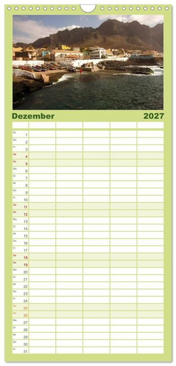 Produktbild: Familienplaner 2027 - Kap Verde mit 5 Spalten (Wandkalender, 21 x 45 cm) CALVENDO