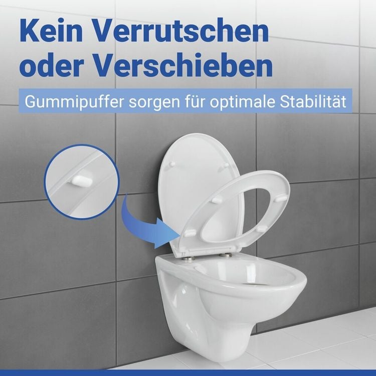 Produktbild: WC Sitz Mod. Vorno Neo Wei&szlig;, Toilettendeckel mit Absenkautomatik