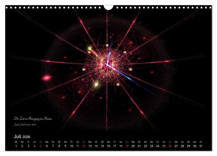 Produktbild: Zeit 2026 - Grafiken und Zitate (Wandkalender 2026 DIN A3 quer), CALVENDO Monatskalender