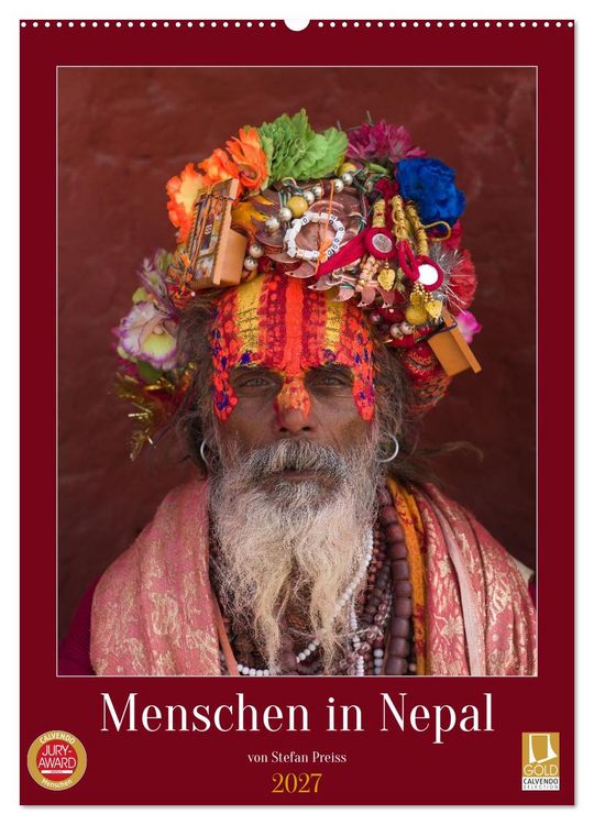 Produktbild: Menschen in Nepal (Wandkalender 2027 DIN A2 hoch), CALVENDO Monatskalender
