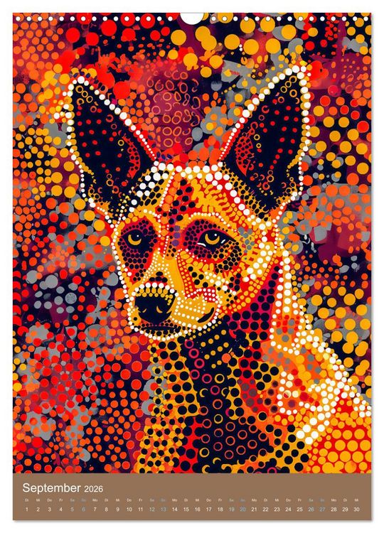 Produktbild: Wildes Australien - Tiere im Stile der Aborigine-Kunst (Wandkalender 2026 DIN A3 hoch), CALVENDO Monatskalender
