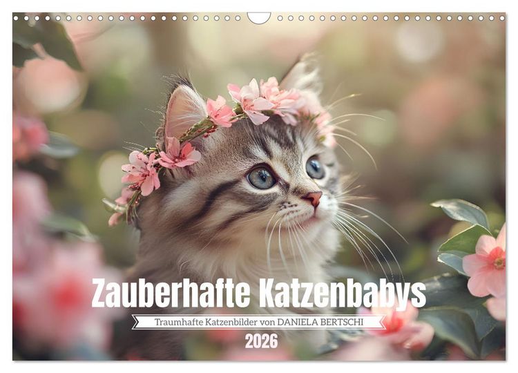 Produktbild: Zauberhafte Katzenbabys (Wandkalender 2026 DIN A3 quer), CALVENDO Monatskalender