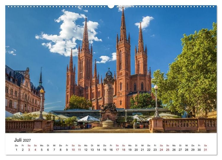 Produktbild: Wiesbadener Impressionen (Wandkalender 2027 DIN A2 quer), CALVENDO Monatskalender
