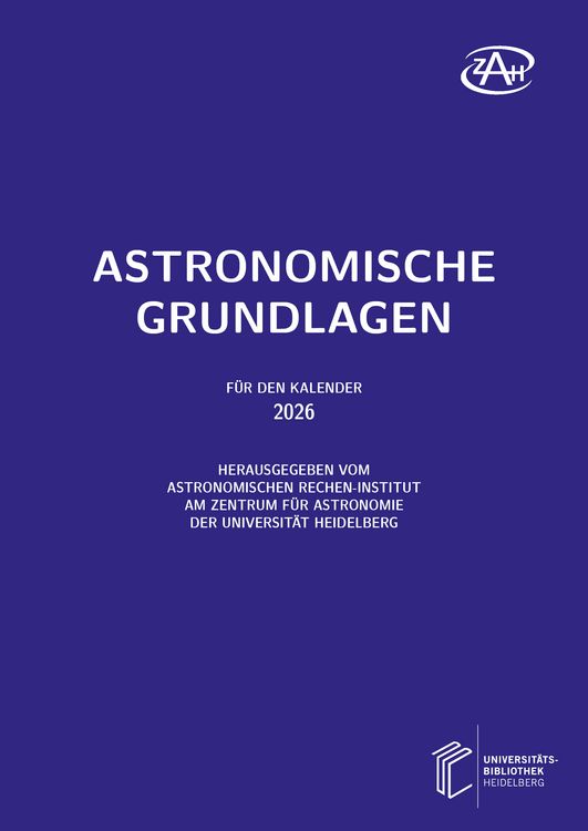 Produktbild: Astronomische Grundlagen f&uuml;r den Kalender ... / Astronomische Grundlagen