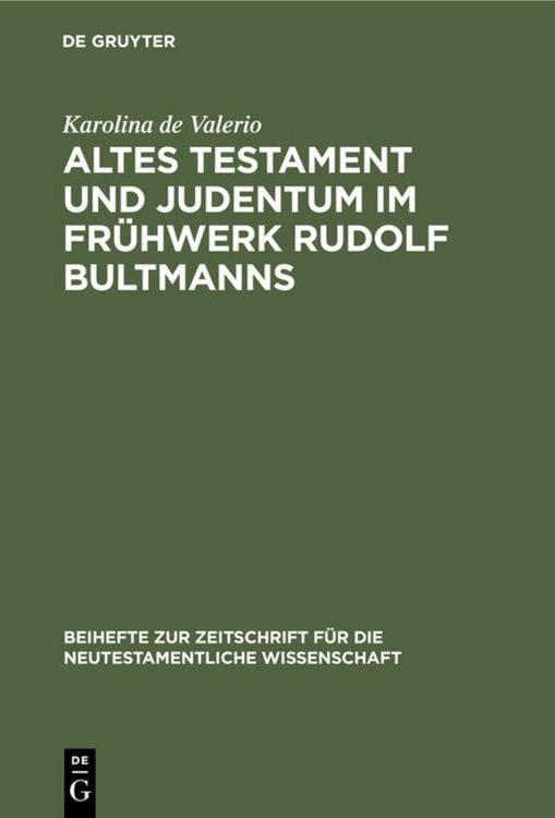 Produktbild: Altes Testament und Judentum im Fr&uuml;hwerk Rudolf Bultmanns