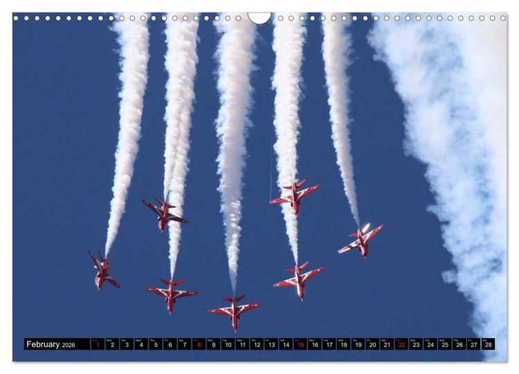 Produktbild: Royal Air Force The Red Arrows Formation Team (Wall Calendar 2026 DIN A3 landscape), CALVENDO 12 Month Wall Calendar