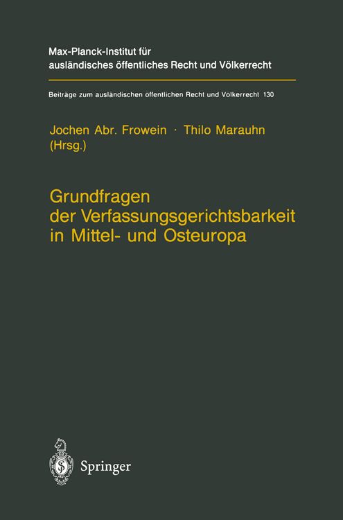 Produktbild: Grundfragen der Verfassungsgerichtsbarkeit in Mittel- und Osteuropa