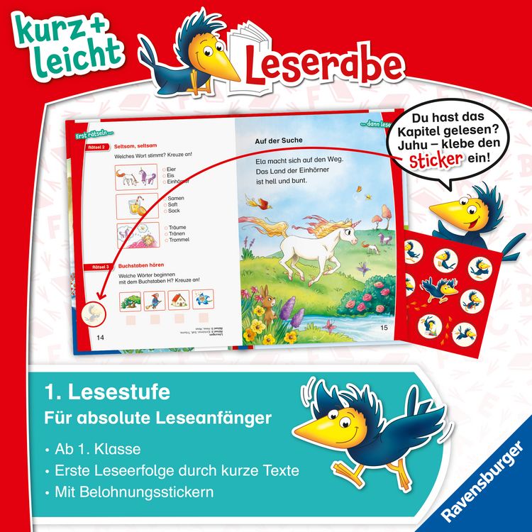 Produktbild: Leserabe 1. Lesestufe Kurz und leicht - Das Einhorn und der Zauber-Traum