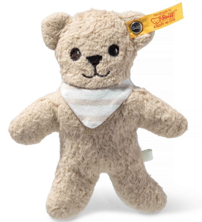 Produktbild: Steiff 242786 - Noah Knister-Teddybär mit Rassel, GOTS Plüsch/Stoff, beige, 12 cm