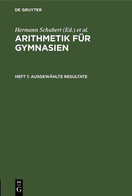 Produktbild: Ausgew&auml;hlte Resultate