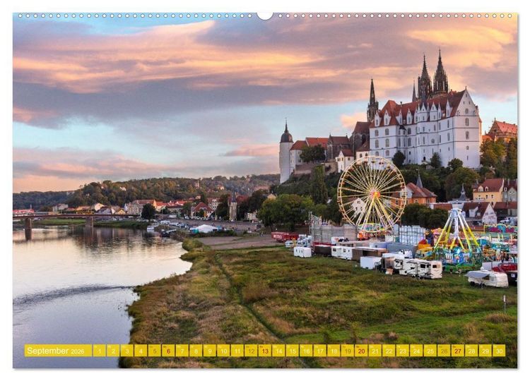 Produktbild: Romantisches Mei&szlig;en &ndash; Die &auml;lteste mittelalterliche Stadt Sachsens (Wandkalender 2026 DIN A2 quer), CALVENDO Monatskalender