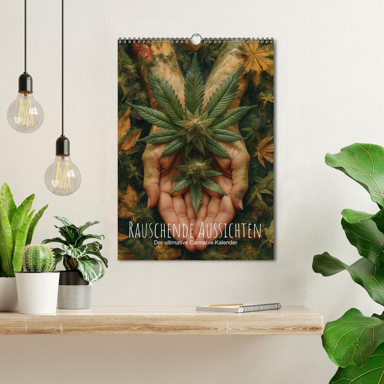 Produktbild: Rauschende Aussichten - Der ultimative Cannabis-Kalender (Wandkalender 2026 DIN A3 hoch), CALVENDO Monatskalender