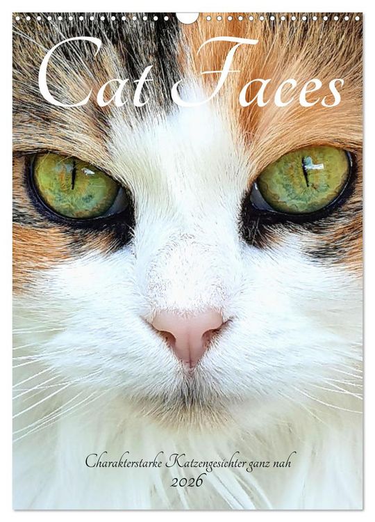 Produktbild: Cat Faces - Charakterstarke Katzengesichter ganz nah (Wandkalender 2026 DIN A3 hoch), CALVENDO Monatskalender