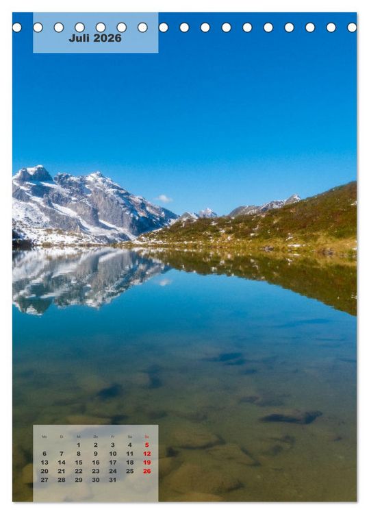 Produktbild: Alpine Jahreszeiten: Ein Jahr in den Bergen (Tischkalender 2026 DIN A5 hoch), CALVENDO Monatskalender