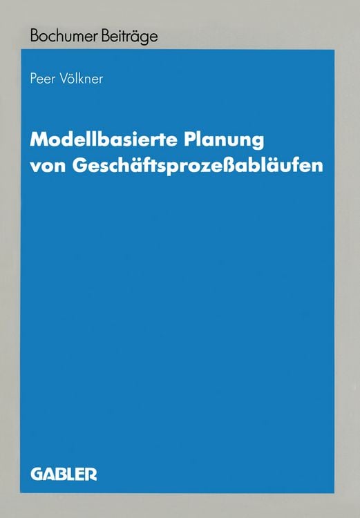 Produktbild: Modellbasierte Planung von Gesch&auml;ftsproze&szlig;abl&auml;ufen