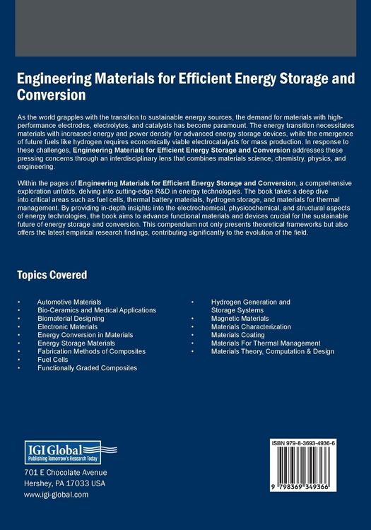 Produktbild: Engineering Materials for Efficient Energy Storage and Conversion