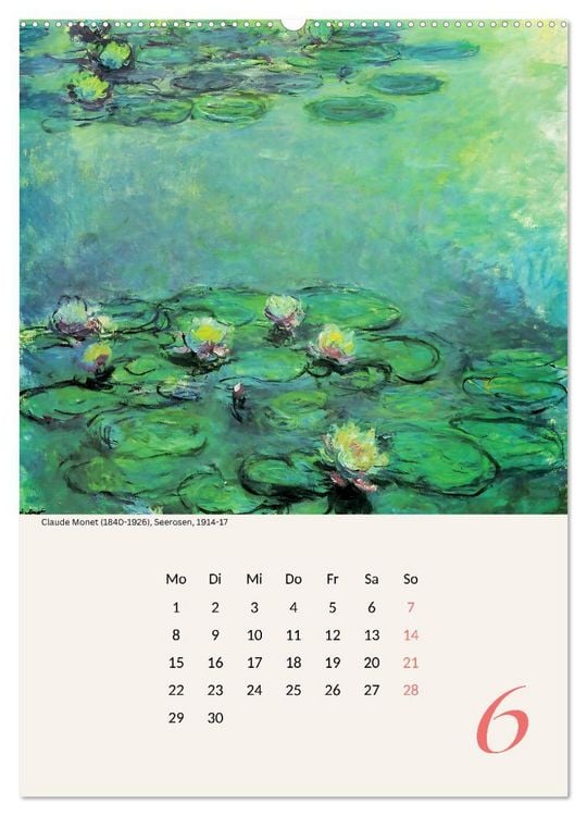 Produktbild: Claude Monet Impressionen 2026 (Wandkalender 2026 DIN A2 hoch), CALVENDO Monatskalender