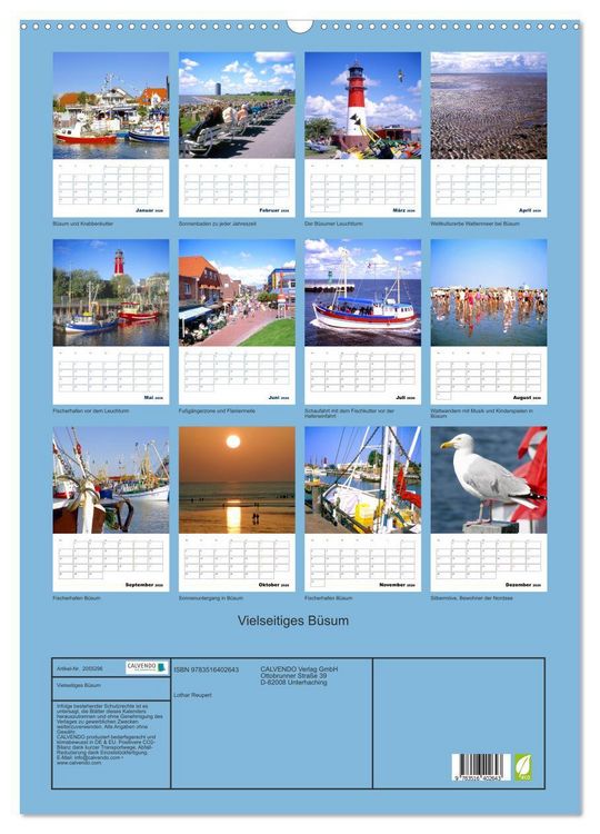 Produktbild: Vielseitiges B&uuml;sum (Wandkalender 2026 DIN A2 hoch), CALVENDO Monatskalender