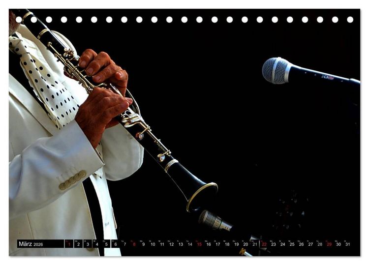Produktbild: Klangbilder des Jazz (Tischkalender 2026 DIN A5 quer), CALVENDO Monatskalender