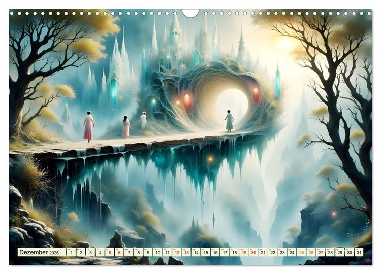 Produktbild: Magie der Br&uuml;ckenwege &ndash; Br&uuml;cken zwischen Traum und Realit&auml;t (Wandkalender 2026 DIN A3 quer), CALVENDO Monatskalender
