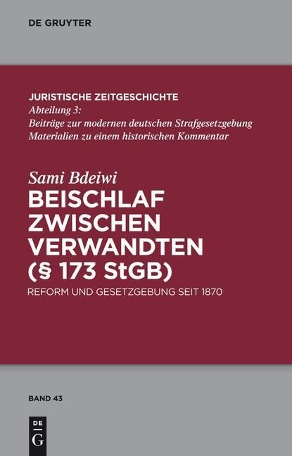 Produktbild: Beischlaf zwischen Verwandten (&sect; 173 StGB)