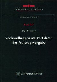 Produktbild: Verhandlungen im Verfahren der Auftragsvergabe