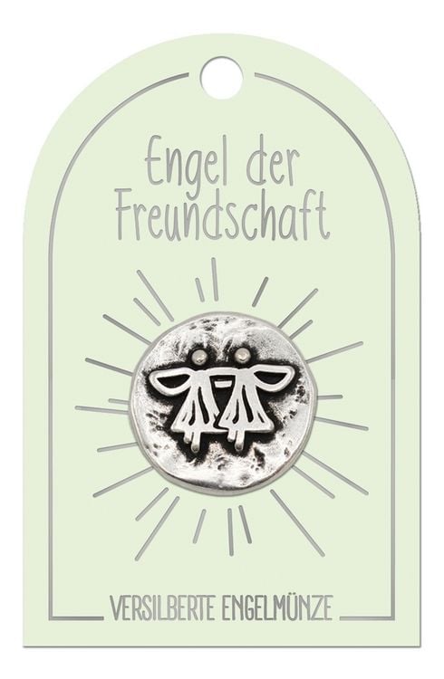 Produktbild: "Engel der Freundschaft" Engel M&uuml;nze auf Karte, K534