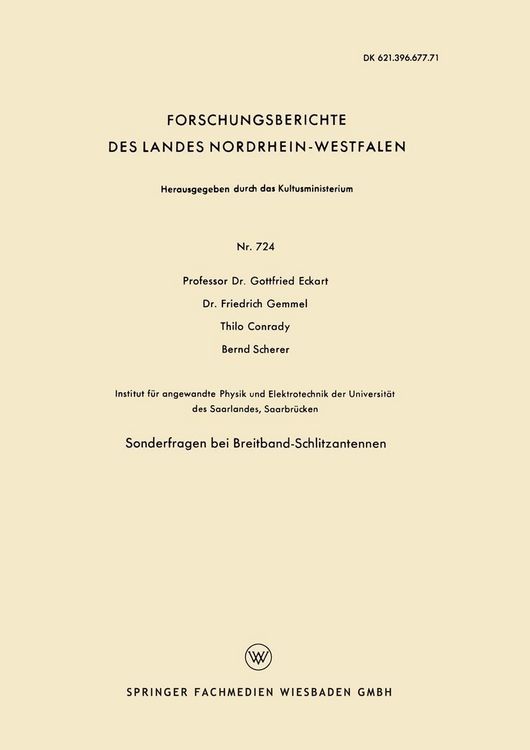 Produktbild: Sonderfragen bei Breitband-Schlitzantennen