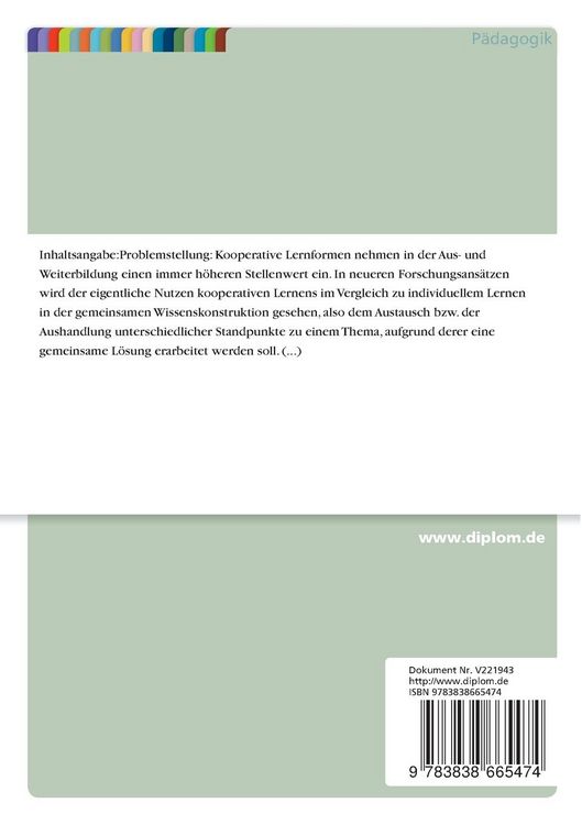 Produktbild: Analyse und F&ouml;rderung der Wissenskommunikation in kooperativen computermediierten Lernumgebungen