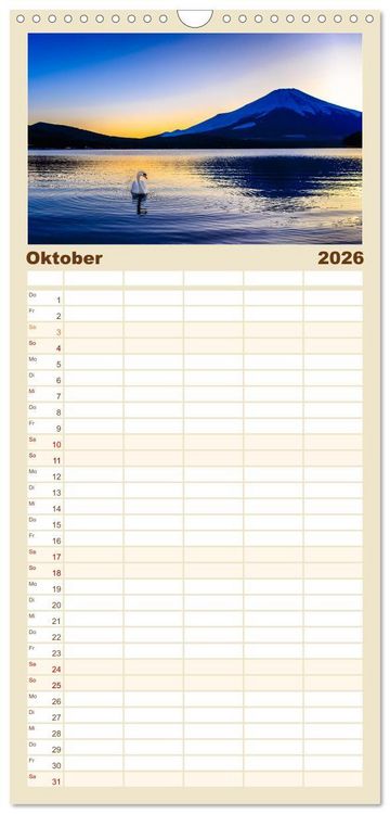 Produktbild: Familienplaner 2026 - Japan - zwischen Tradition und Moderne mit 5 Spalten (Wandkalender, 21 x 45 cm) CALVENDO