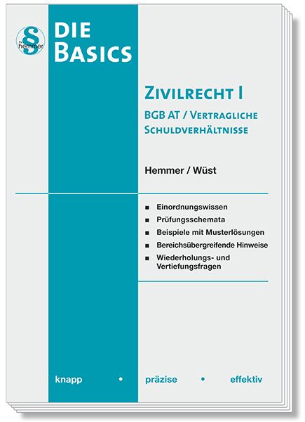 Produktbild: Basics Zivilrecht I - BGB AT und vertragliche Schuldverh&auml;ltnisse