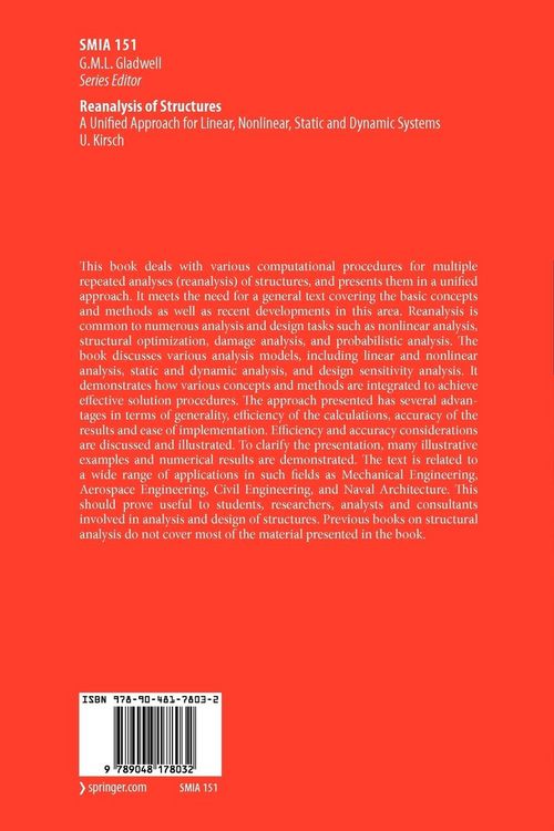 Produktbild: Reanalysis of Structures