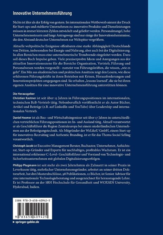 Produktbild: Innovative Unternehmensf&uuml;hrung