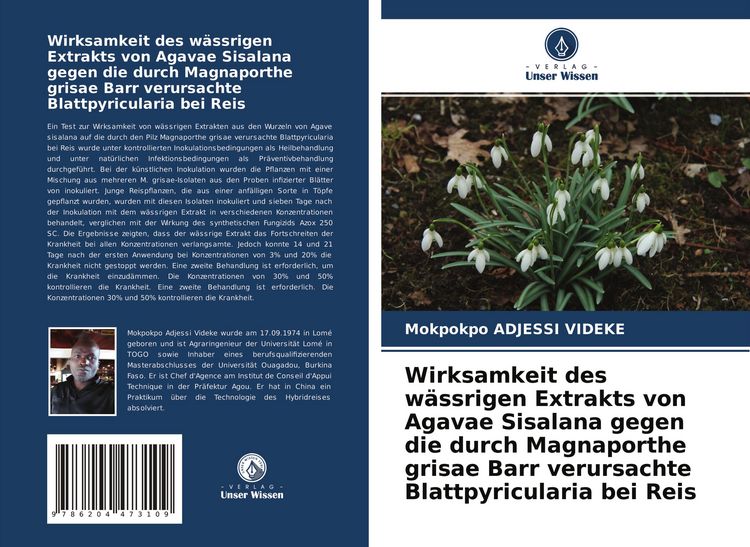 Produktbild: Wirksamkeit des w&auml;ssrigen Extrakts von Agavae Sisalana gegen die durch Magnaporthe grisae Barr verursachte Blattpyricularia bei Reis