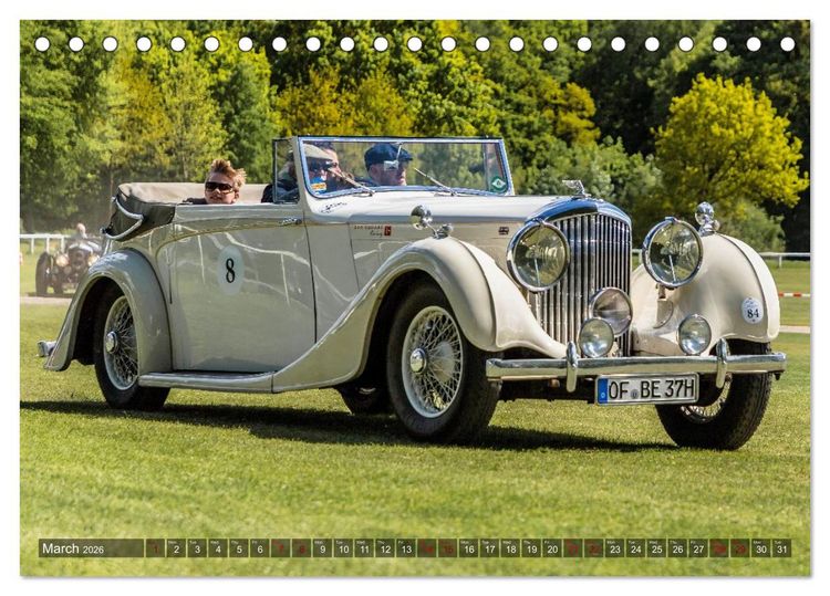 Produktbild: historical racing cars on the track (Desk Calendar 2026 DIN A5 landscape), CALVENDO 12 Month DeskCalendar